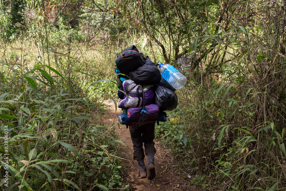 Fototapeta premium Full loaded porter