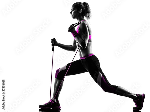 woman fitness resistance bands exercises 