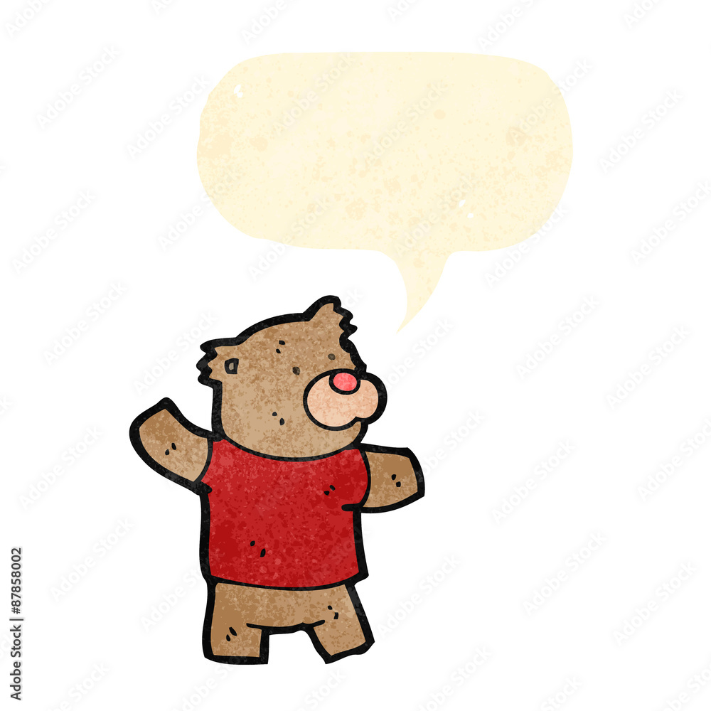 cartoon teddy bear with speech bubble cartoon teddy bear with speech bubble