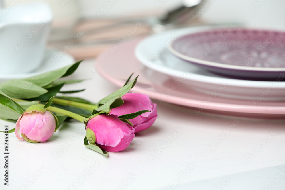 Beautiful table setting close up Beautiful table setting close up