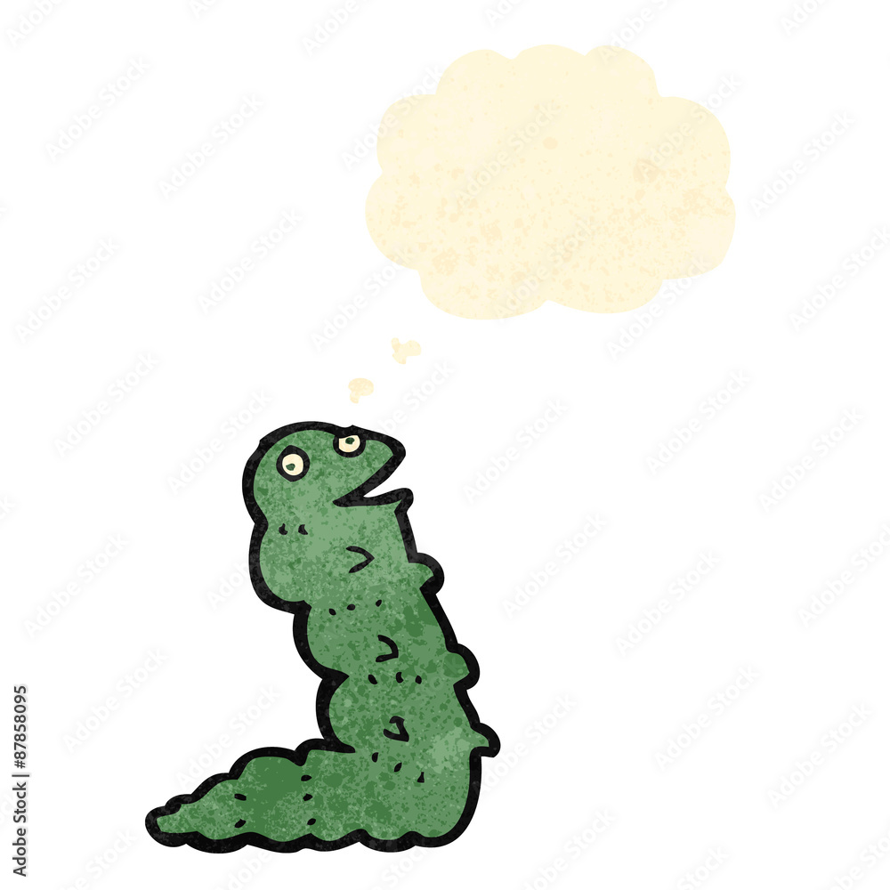 cartoon caterpillar with thought bubble cartoon caterpillar with thought bubble