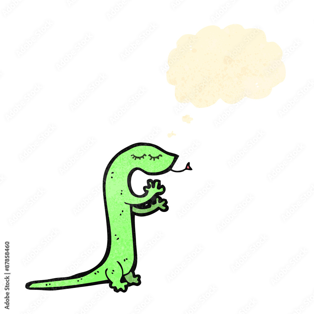cartoon lizard with thought bubble cartoon lizard with thought bubble