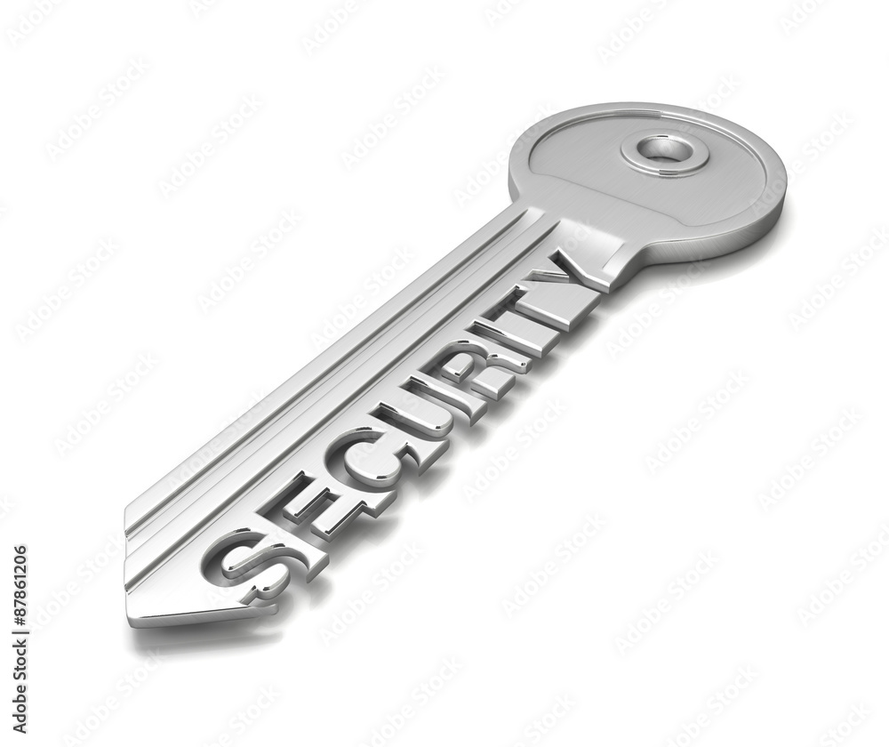 「SECURITY」と彫られた鍵 「SECURITY」と彫られた鍵