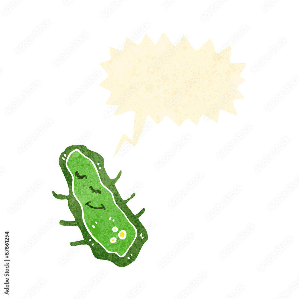 Naklejka premium retro cartoon germ