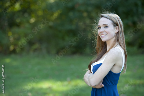 Happy Young Girl Outdoors