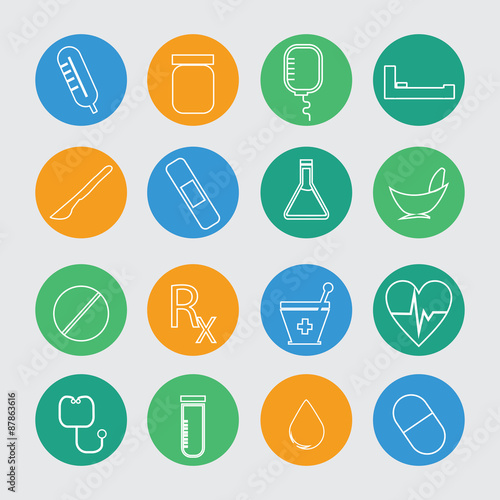 Hospital and medicine icon vector.