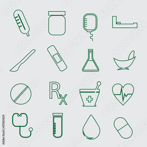 Hospital and medicine icon vector.