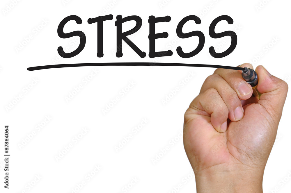 hand writing stress Stock Photo | Adobe Stock