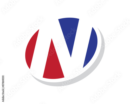 Free Download negative space elips logo letter n - GFXLoad