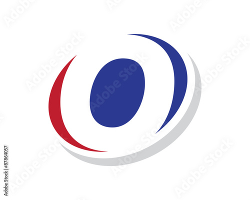 negative space elips logo letter o