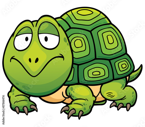 Vector illustration of Cartoon turtle