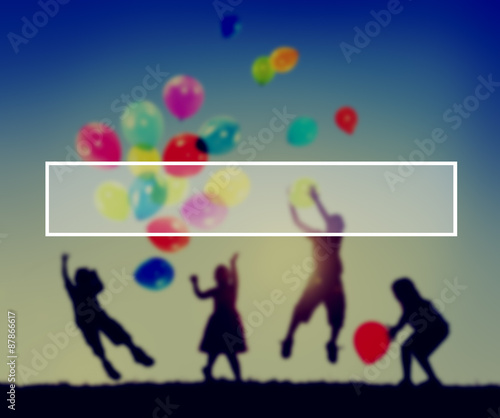 Group of Children Freedom Happiness Imagination Innocence Concep