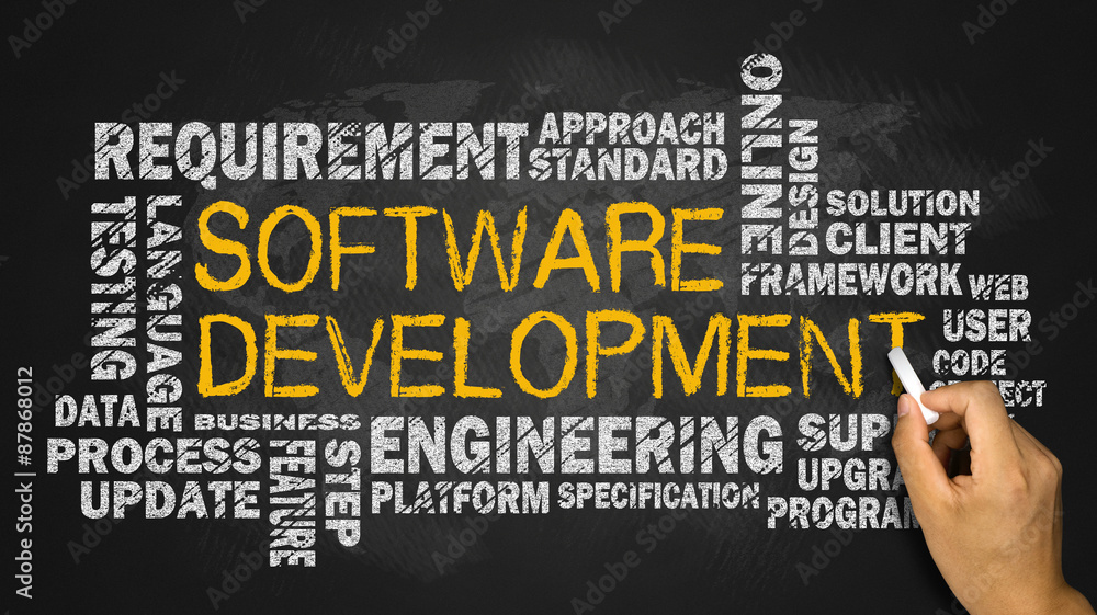 software development word cloud on blackboard software development word cloud on blackboard