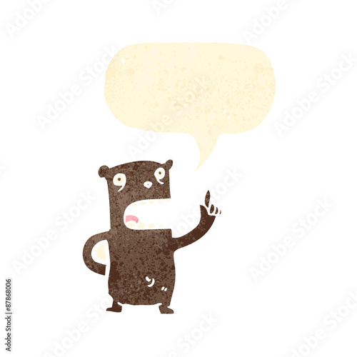 cartoon bear asking question