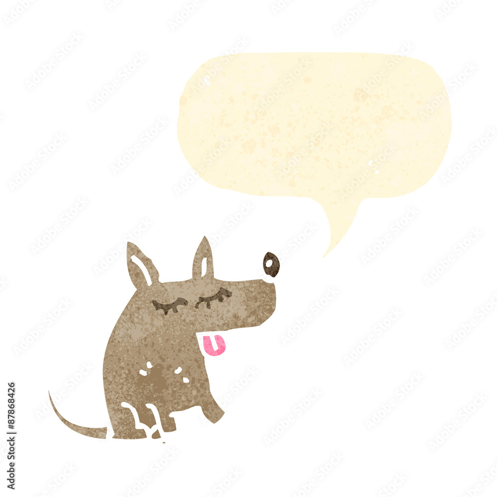cartoon little dog with speech bubble cartoon little dog with speech bubble