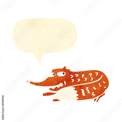 retro cartoon sly fox