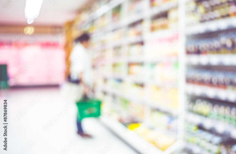 Blur background,Supermarket store blur background with bokeh