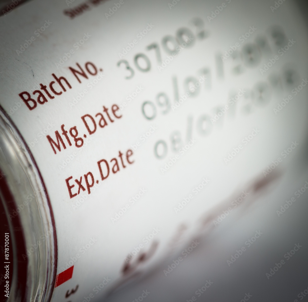 Fotografia label expiration
