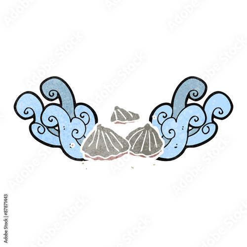retro cartoon oysters
