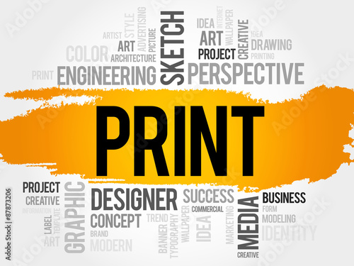 PRINT word cloud concept
