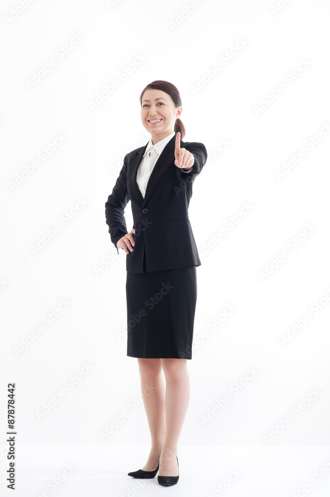 人差し指を立てているスーツの女性 全身ポーズ Stock Photo Adobe Stock 人差し指を立てているスーツの女性 全身ポーズ Stock Photo Adobe Stock