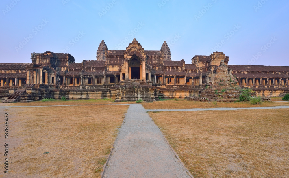 Angkor Wat Temple Complex after sunrise, Sieam Reap, Cambodia.