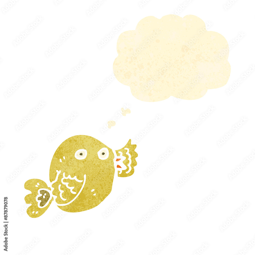 retro cartoon bird with thought bubble retro cartoon bird with thought bubble