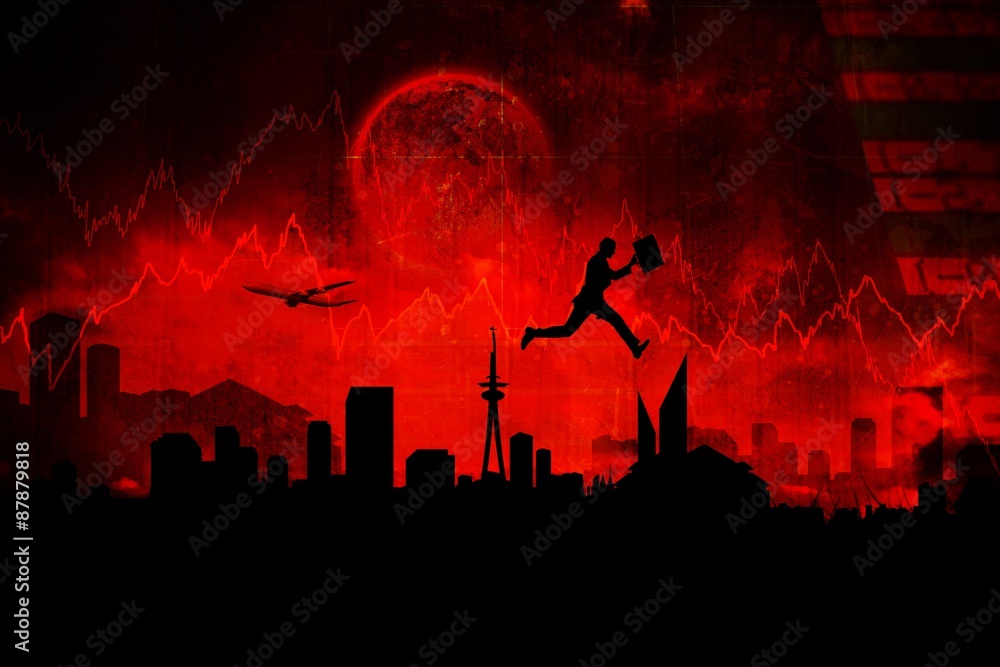 Naklejka premium Composite image of full moon