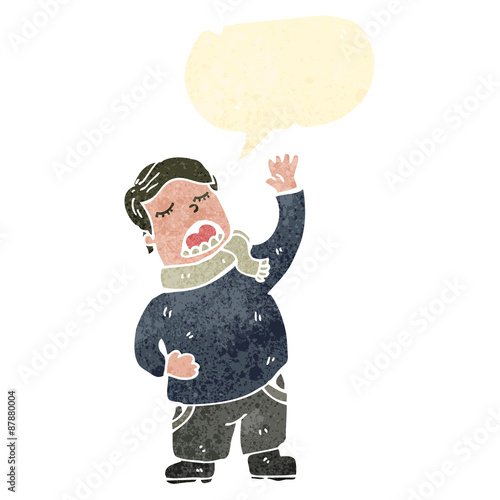 cartoon singing man