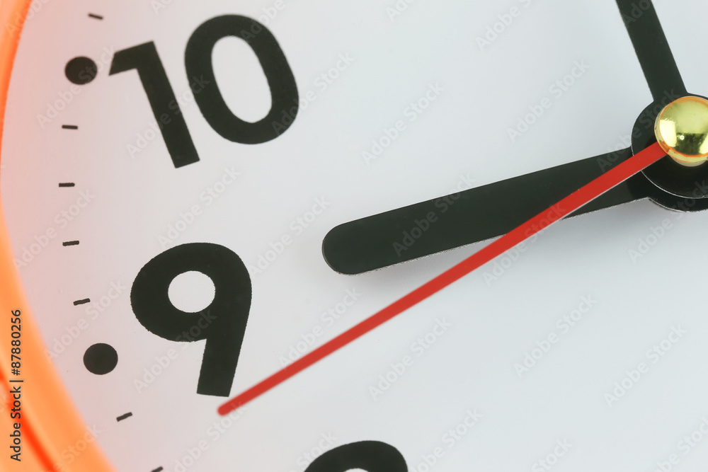 Clock face in time concept.