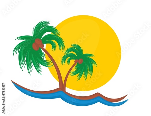 island Logo with a decline.