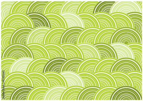 retro vector background with green circles photo