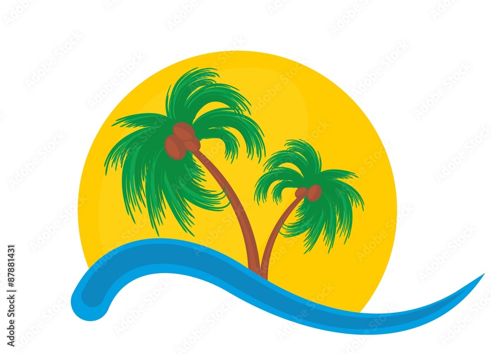 island Logo with a decline.