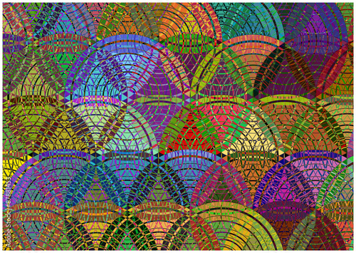bright vector mosaic tiles background