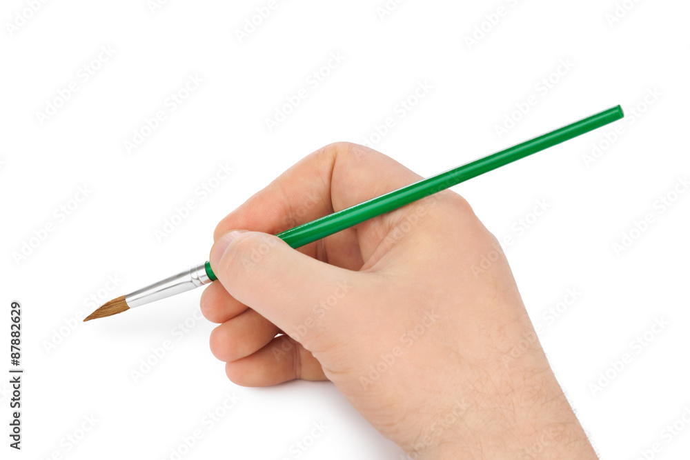 Hand with paintbrush Hand with paintbrush