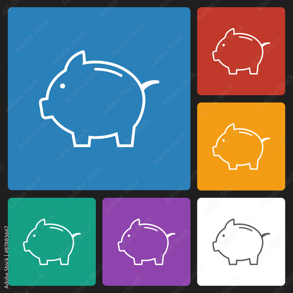 Fototapeta premium piggy bank icon