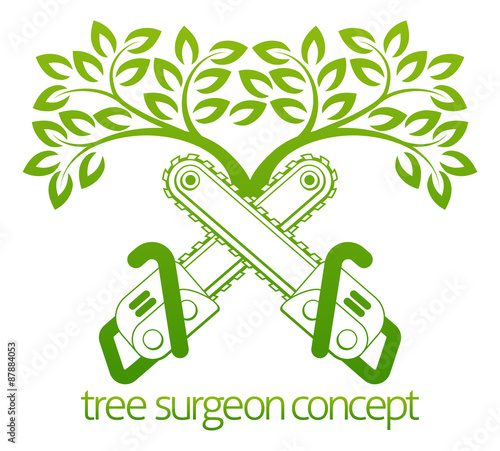 Tree Surgeon Cainsaws and Tree Design