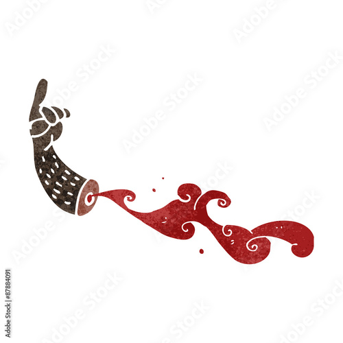 retro cartoon gross severed arm