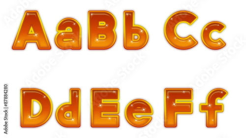 Set of Buttons, Letters, Seamless Loop