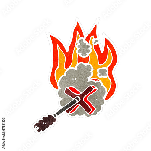 retro cartoon red hot brand