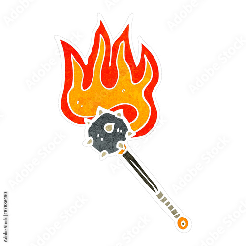 retro cartoon medieval mace