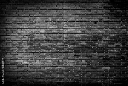 Black and white Background of brick wall