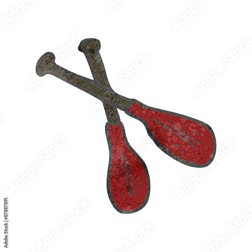 retro cartoon oars
