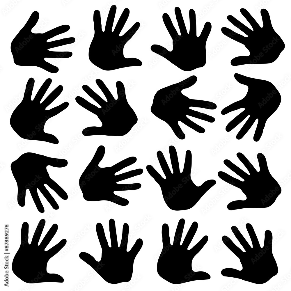 Black handprints Black handprints
