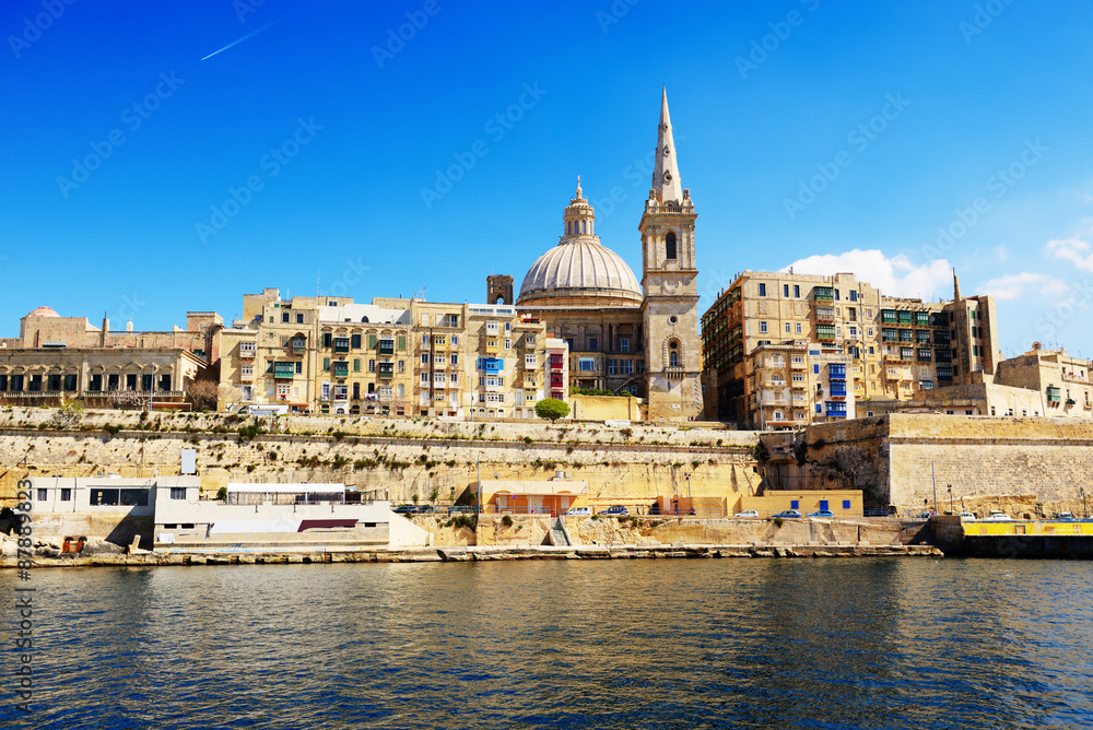The view on Valletta, Sliema, Malta