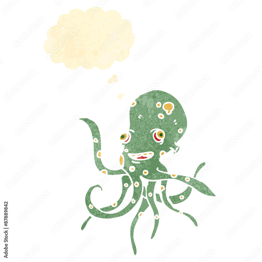 Fototapeta premium retro cartoon octopus