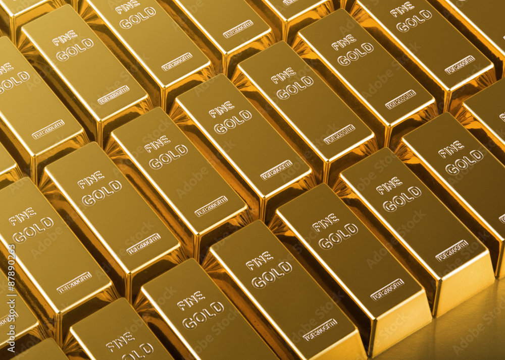 close up of Gold Bars close up of Gold Bars