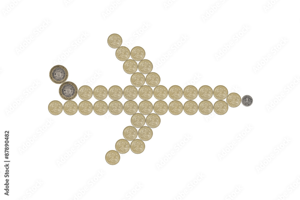 airplane made out of one pound coins airplane made out of one pound coins
