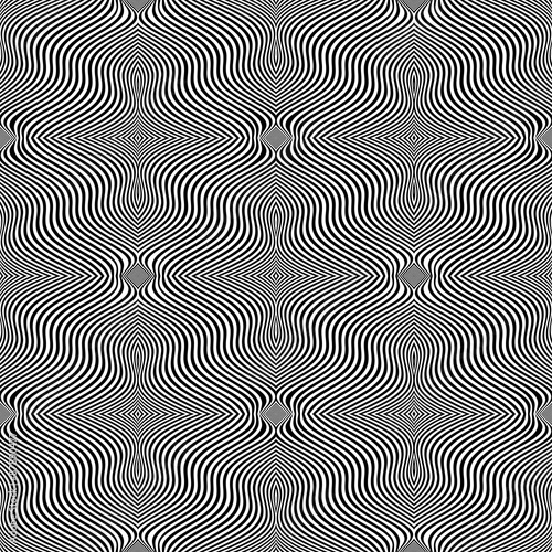 Wallpaper Mural Design seamless monochrome waving lines background Torontodigital.ca