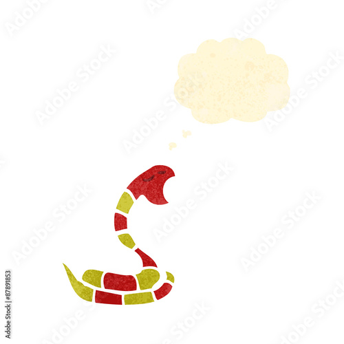 retro cartoon poisonous snake